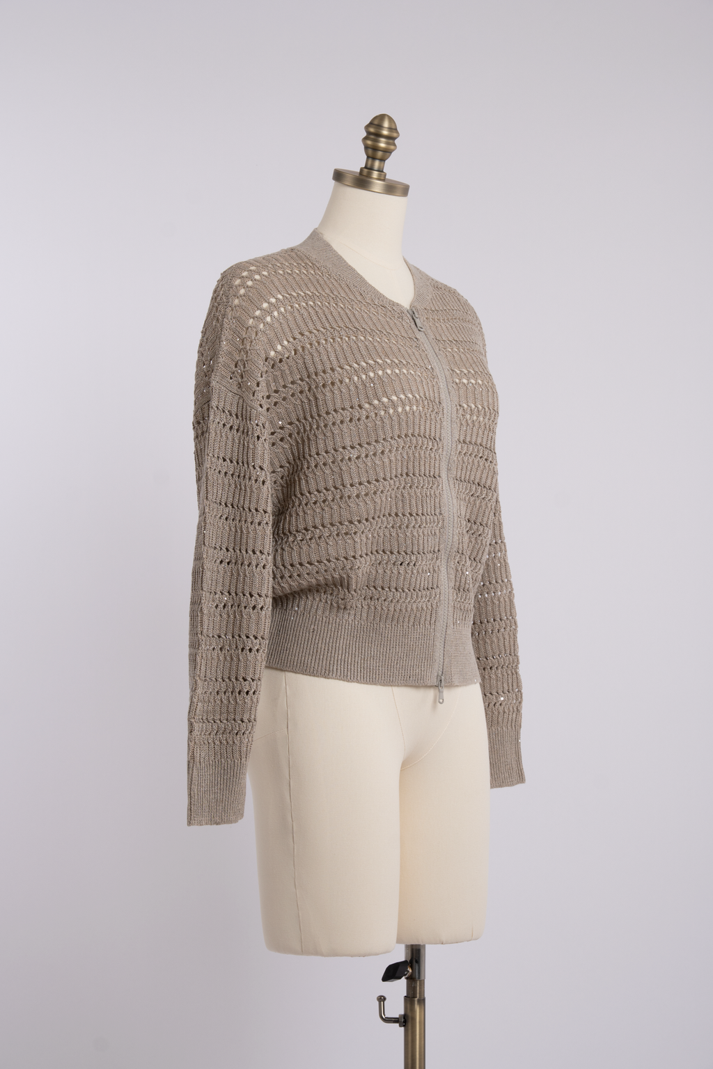 Lumière Knit Zipper Cardigan