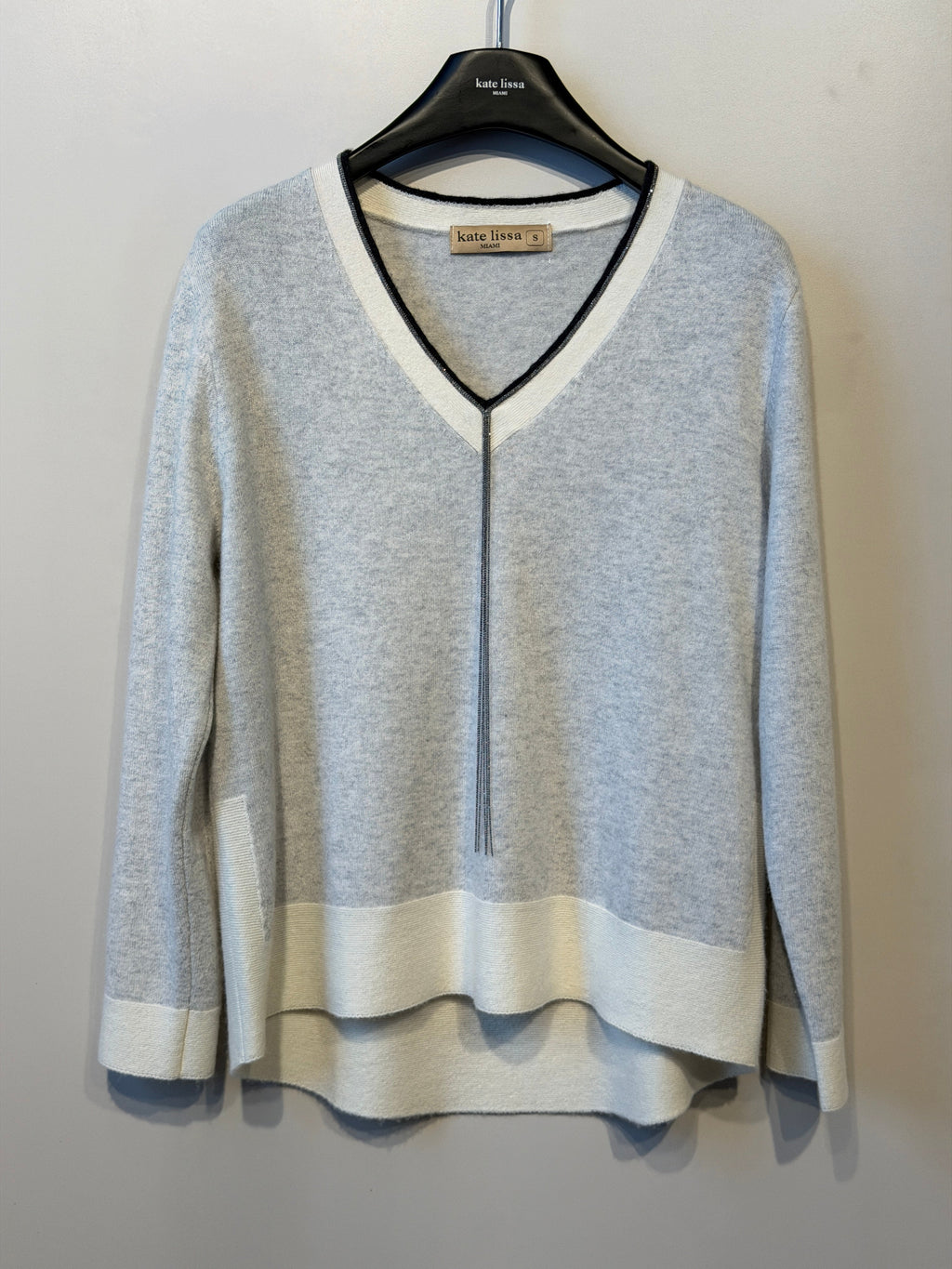 White Sweater With Sripes